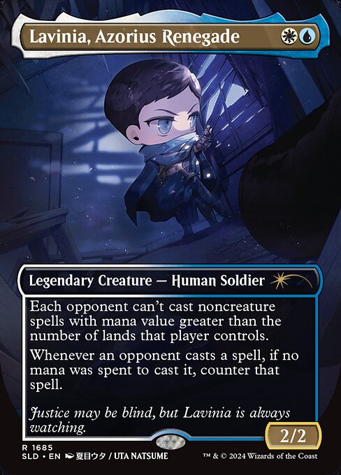 【フルアート】【Foil】【EN】アゾリウスの造反者、ラヴィニア/Lavinia, Azorius Renegade [SLD] 金R No.1685