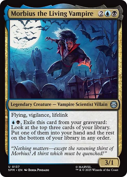 【Foil】【EN】モービウス・ザ・リヴィング・ヴァンパイア/Morbius the Living Vampire [SPM] 金U No.137