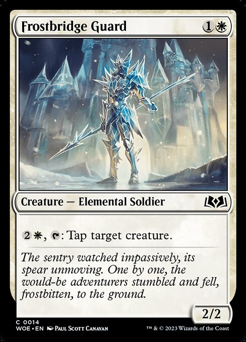 【Foil】【EN】霜橋の護衛/Frostbridge Guard [WOE] 白C No.14