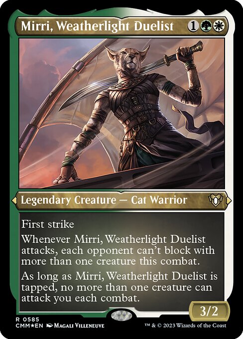 【エッチングFoil】【EN】ウェザーライトの決闘者、ミリー/Mirri, Weatherlight Duelist [CMM] 金R No.585