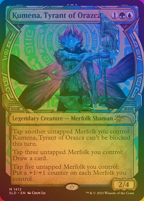 【ショーケース】【Foil】【EN】オラーズカの暴君、クメーナ/Kumena, Tyrant of Orazca [SLD] 金M No.1412★