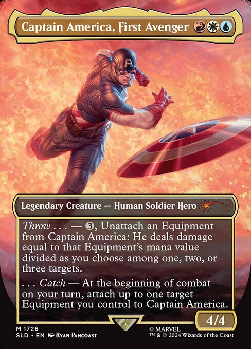 【フルアート】【Foil】【EN】Captain America, First Avenger [SLD] 金M No.1726