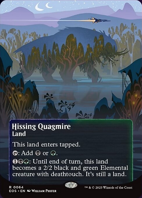 【ボーダレス】【Foil】【EN】風切る泥沼/Hissing Quagmire [EOS] 土地R No.64