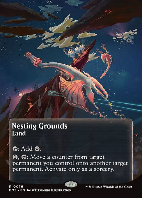 【ボーダレス】【Foil】【EN】巣ごもりの地/Nesting Grounds [EOS] 土地R No.76