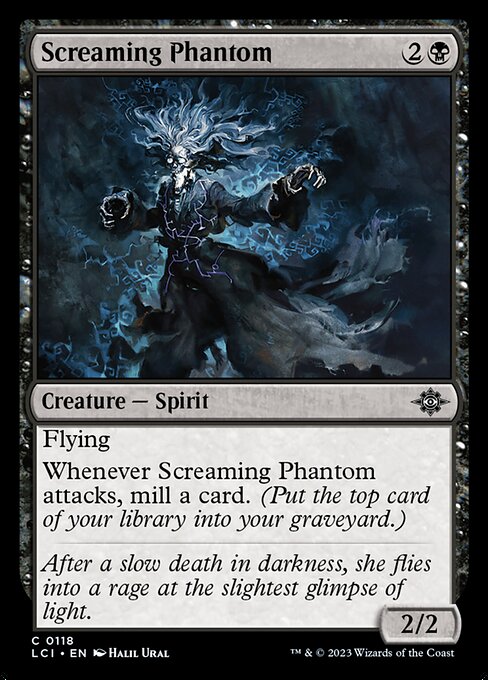 【Foil】【EN】泣き叫ぶ幻影/Screaming Phantom [LCI] 黒C No.118