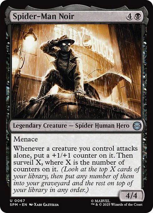 【Foil】【EN】スパイダーマン・ノワール/Spider-Man Noir [SPM] 黒U No.67