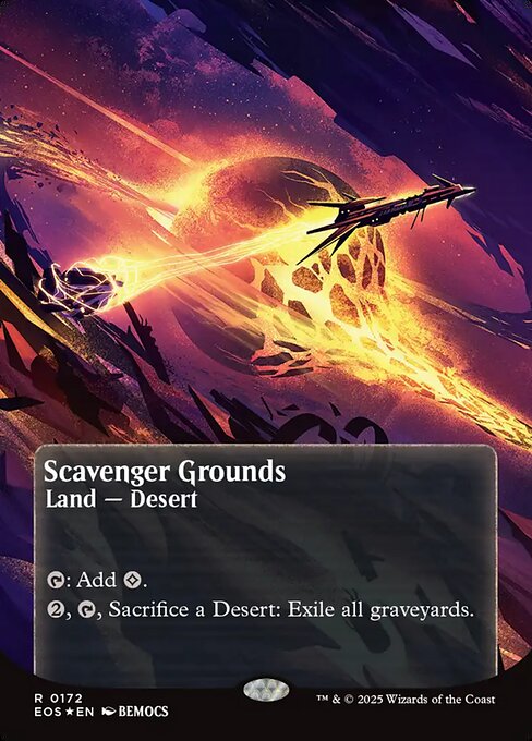 【ボーダレス】【ギャラクシーFoil】【EN】屍肉あさりの地/Scavenger Grounds [EOS] 土地R No.172