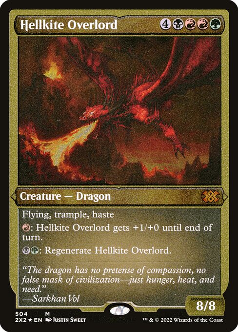 【エッチングFoil】【EN】ヘルカイトの首領/Hellkite Overlord [2X2] 金M No.504