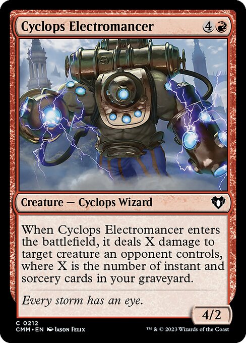 【Foil】【EN】サイクロプスの電術師/Cyclops Electromancer [CMM] 赤C No.212