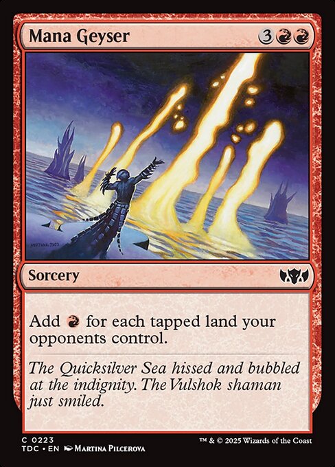 【Foil】【EN】マナ噴出/Mana Geyser [TDC] 赤C No.223