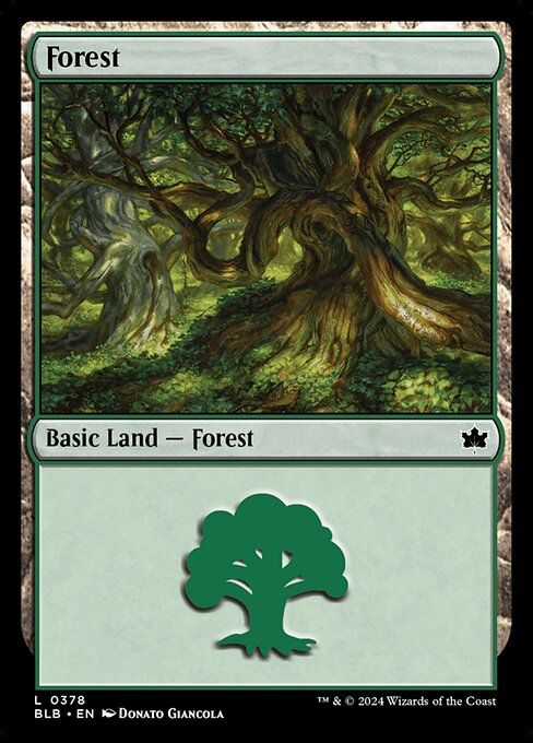 【Foil】【EN】森/Forest [BLB] 土地C No.378