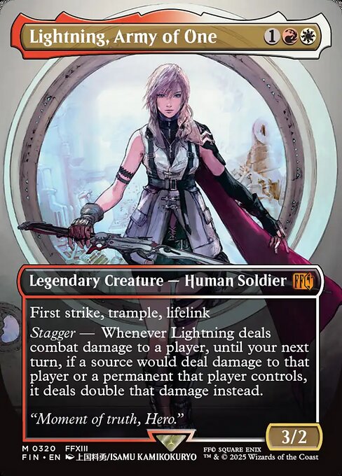 【ボーダレス】【Foil】【EN】シーンドライブ、ライトニング/Lightning, Army of One [FIN] 金M No.320