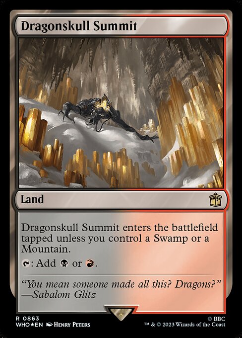【サージFoil】【Foil】【EN】竜髑髏の山頂/Dragonskull Summit [WHO] 無R No.863