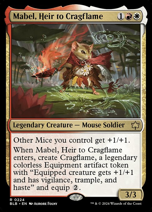 【Foil】【EN】岩山炎の後継者、メイブル/Mabel, Heir to Cragflame [BLB] 金R No.224