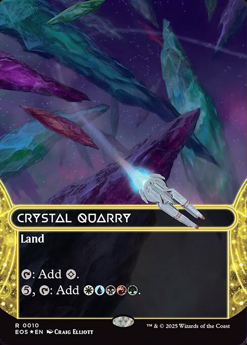 【ボーダレス】【Foil】【EN】水晶の採石場/Crystal Quarry [EOS] 土地R No.10