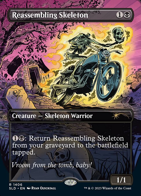 【ボーダレス】【Foil】【EN】組み直しの骸骨/Reassembling Skeleton [SLD] 黒R No.1406