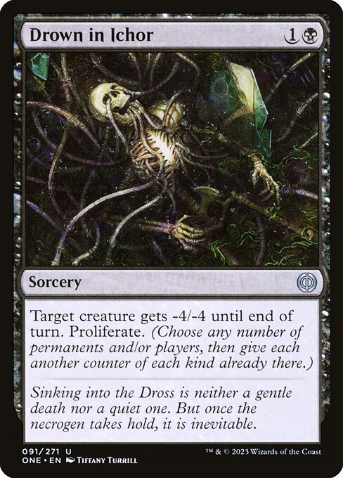 【Foil】【EN】胆液まみれ/Drown in Ichor [ONE] 黒U No.91
