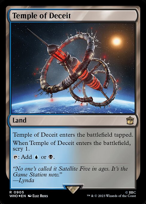 【サージFoil】【Foil】【EN】欺瞞の神殿/Temple of Deceit [WHO] 無R No.905
