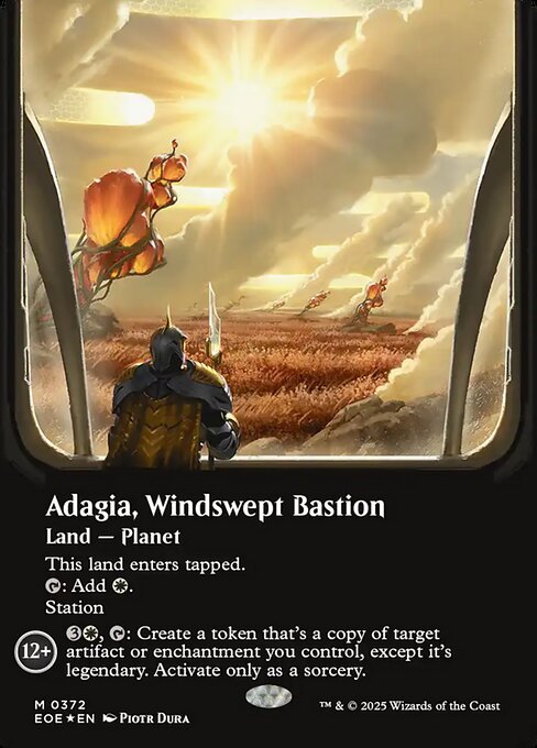 【ボーダレス】【ギャラクシーFoil】【EN】吹きさらしの要塞、アダージア/Adagia, Windswept Bastion [EOE] 土地M No.372