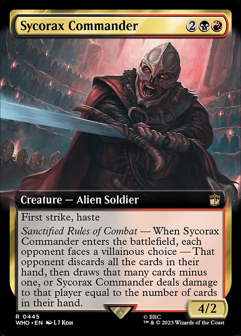 【拡張アート】【EN】シコラックスの司令官/Sycorax Commander [WHO] 金R No.445