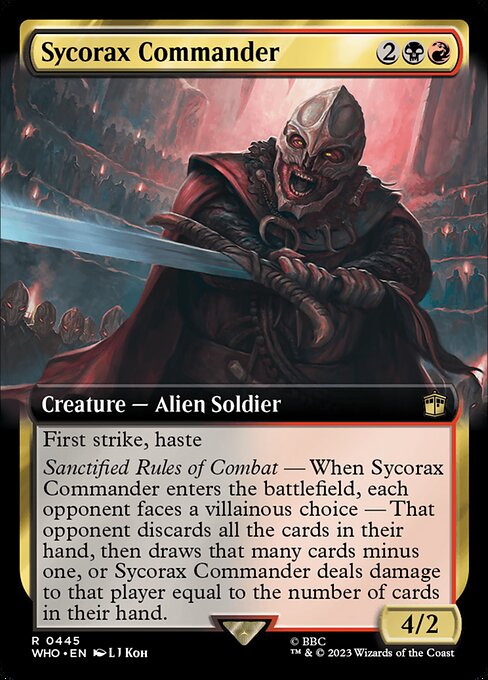 【拡張アート】【Foil】【EN】シコラックスの司令官/Sycorax Commander [WHO] 金R No.445