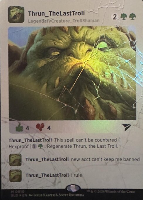【Foil】【EN】最後のトロール、スラーン/Thrun, the Last Troll [SLD] 緑M No.810