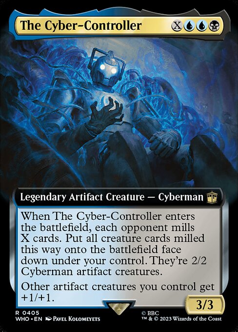 【拡張アート】【Foil】【EN】サイバーコントローラー/The Cyber-Controller [WHO] 金R No.405