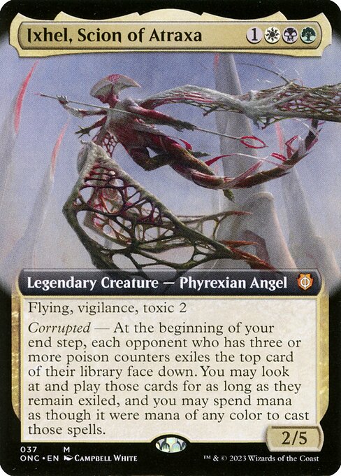 【拡張アート】【EN】アトラクサの後継、イクセル/Ixhel, Scion of Atraxa [ONC] 金M No.37