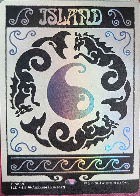 【ボーダレス】【Foil】【EN】島/Island [SLD] 土地R No.889