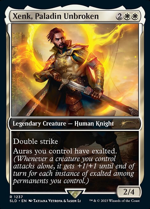 【フルアート】【Foil】【EN】Xenk, Paladin Unbroken [SLD] 白R No.1237