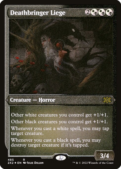 【エッチングFoil】【EN】死を運ぶ者のしもべ/Deathbringer Liege [2X2] 金R No.485