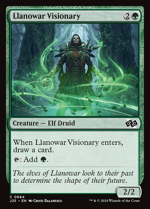 【EN】ラノワールの幻想家/Llanowar Visionary [J25] 緑C No.684