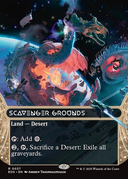 【ボーダレス】【Foil】【EN】屍肉あさりの地/Scavenger Grounds [EOS] 土地R No.37