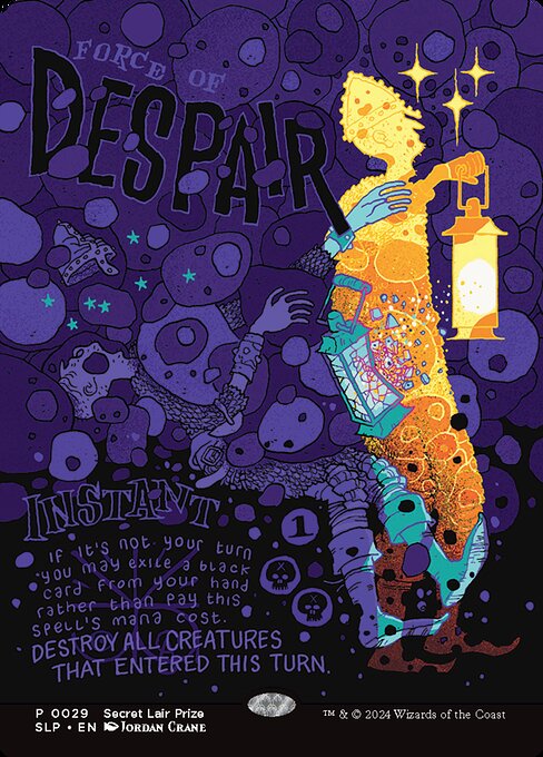 【ボーダレス】【Foil】【EN】絶望の力/Force of Despair [SLP] 黒R No.29