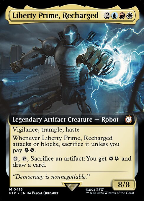 【拡張アート】【EN】再稼働、リバティ・プライム/Liberty Prime, Recharged [PIP] 金M No.416