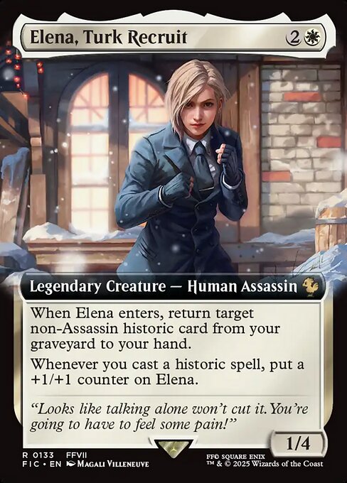 【拡張アート】【Foil】【EN】タークスの新人、イリーナ/Elena, Turk Recruit [FIC] 白R No.133
