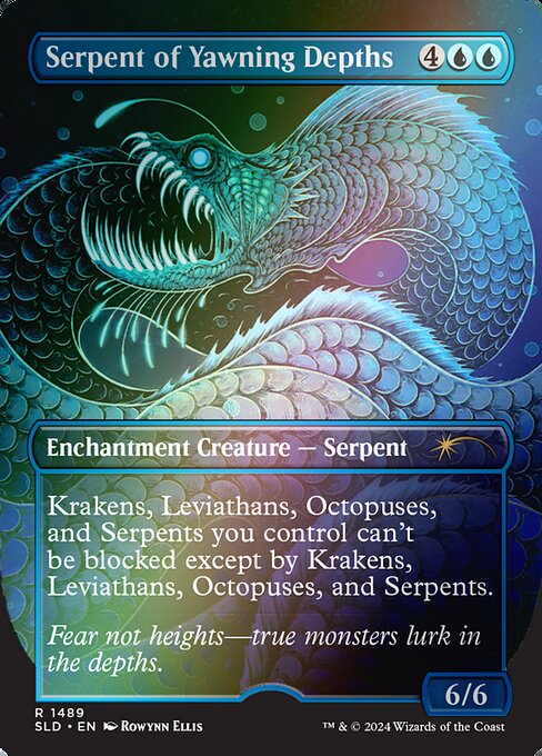 【Foil】【EN】最深淵の海蛇/Serpent of Yawning Depths [SLD] 青R No.1489★