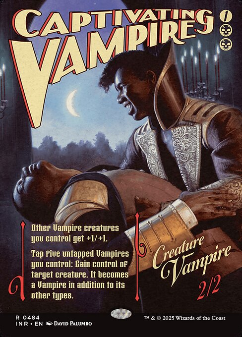 【フルアート】【Foil】【EN】蠱惑的な吸血鬼/Captivating Vampire [INR] 黒R No.484