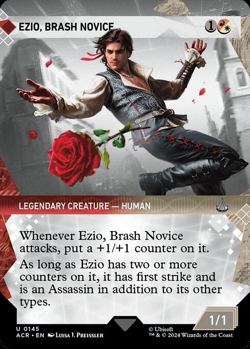 【ショーケース】【Foil】【EN】無作法の新米、エツィオ/Ezio, Brash Novice [ACR] 金U No.145