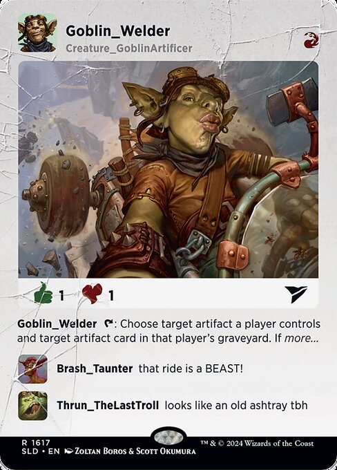 【ボーダレス】【Foil】【EN】ゴブリンの溶接工/Goblin Welder [SLD] 赤R No.1617
