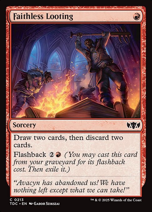 【Foil】【EN】信仰無き物あさり/Faithless Looting [TDC] 赤C No.213