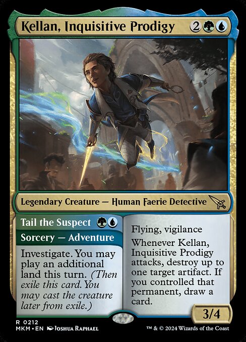 【Foil】【EN】Kellan, Inquisitive Prodigy // Tail the Suspect [MKM] 混R No.212