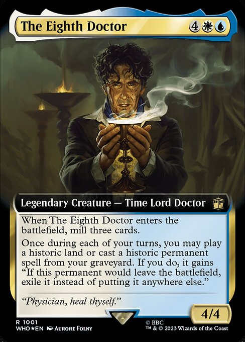 【サージFoil】【拡張アート】【Foil】【EN】８代目ドクター/The Eighth Doctor [WHO] 金R No.1001
