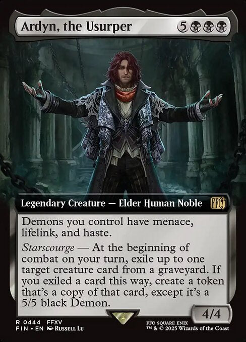 【拡張アート】【Foil】【EN】簒奪者、アーデン/Ardyn, the Usurper [FIN] 黒R No.444