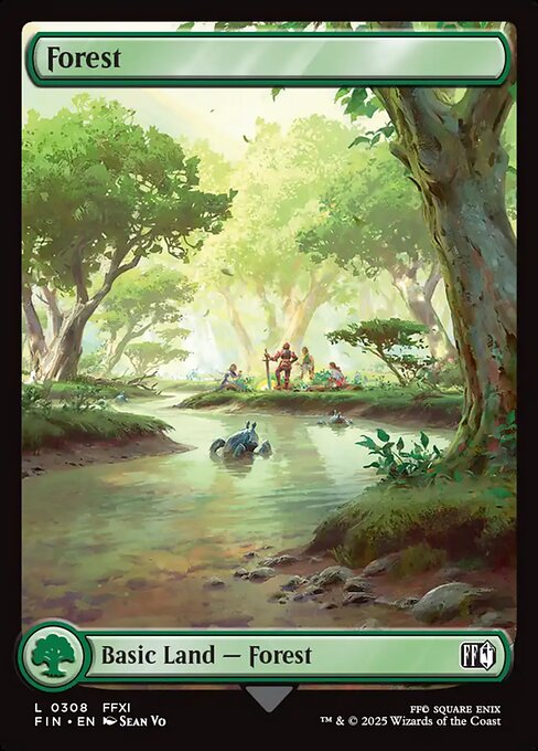 【フルアート】【Foil】【EN】森/Forest [FIN] 土地C No.308