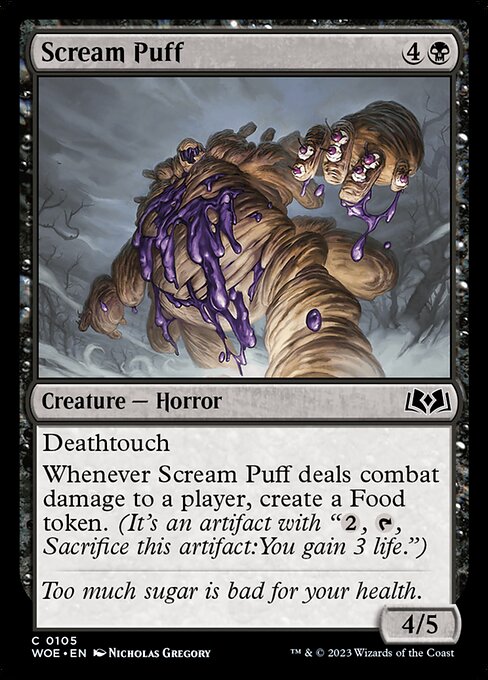 【Foil】【EN】襲クリーム/Scream Puff [WOE] 黒C No.105