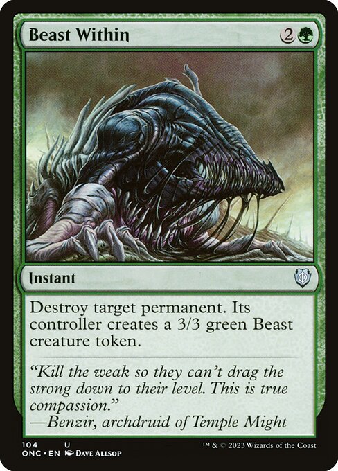 【EN】内にいる獣/Beast Within [ONC] 緑U No.104