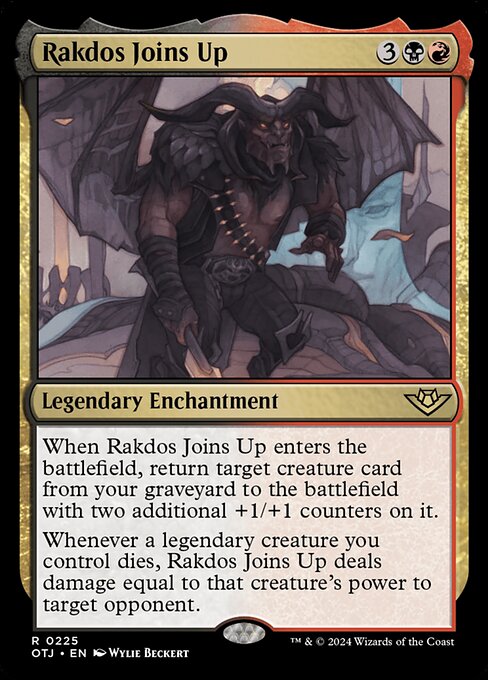 【Foil】【EN】ラクドスの加入/Rakdos Joins Up [OTJ] 金R No.225