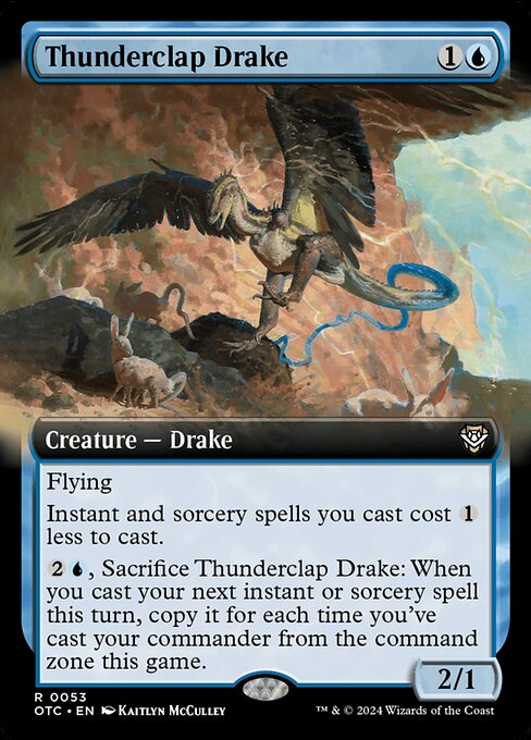 【Foil】【EN】雷音のドレイク/Thunderclap Drake [OTC] 青R No.53
