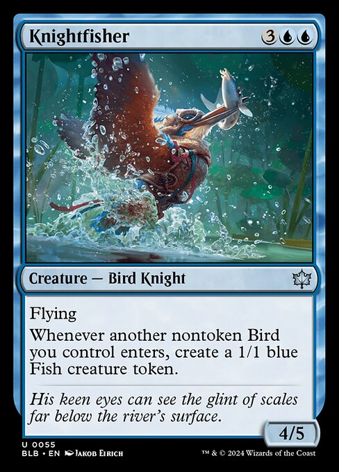 【Foil】【EN】カワセミの騎士/Knightfisher [BLB] 青U No.55